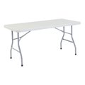 Global Industrial Plastic Folding Table, 60 x 30, White 695811
